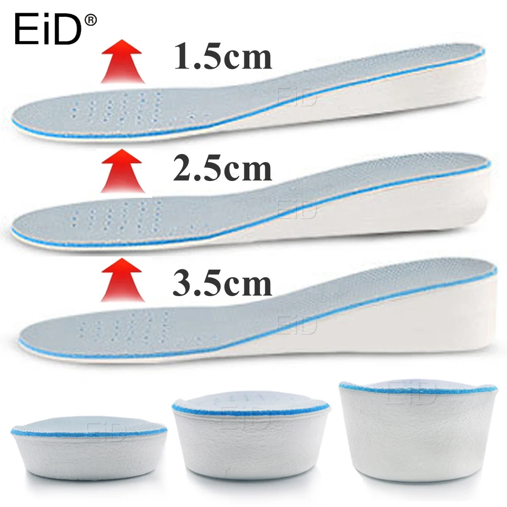 Unsichtbare EVA Ultra Dünne Höhe Erhöhen Einlagen mit Atmungs Komfortable Polyester Boden Schuh Einlegesohle Höhe 1-3,5 cm Unisex
