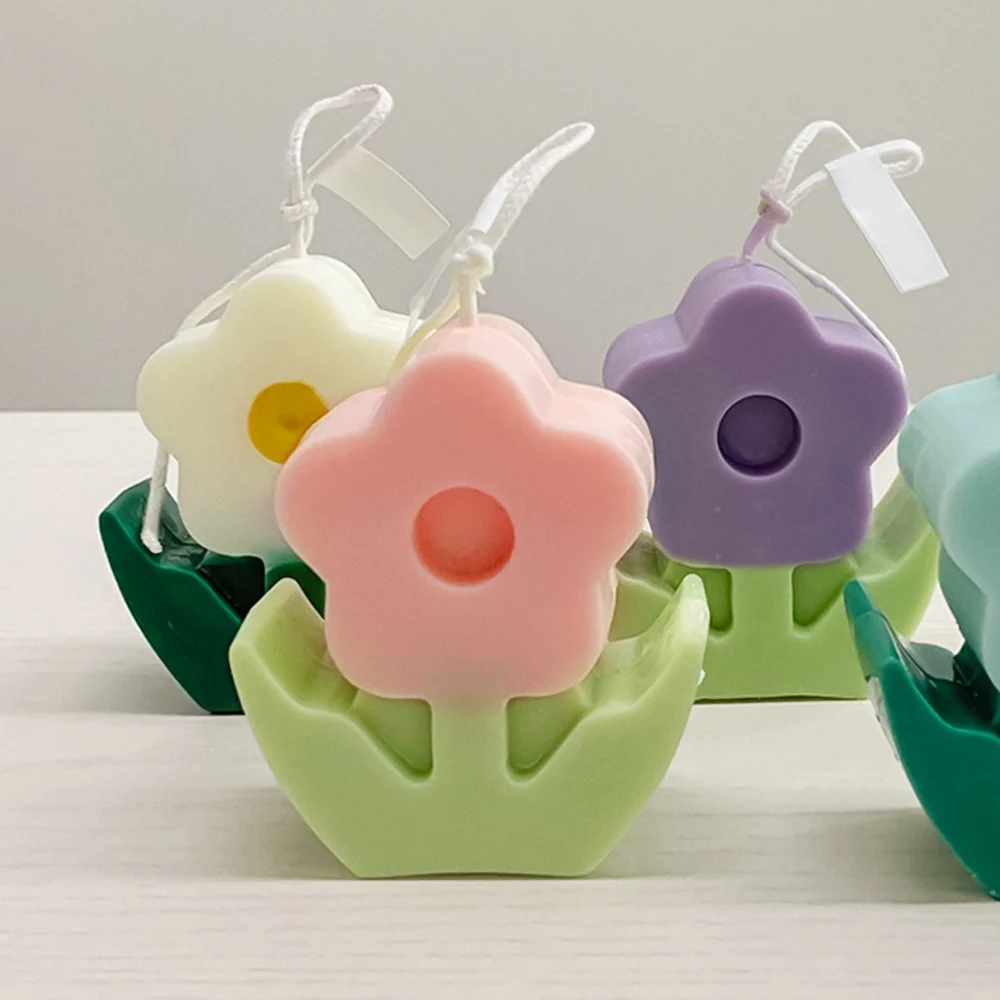 New 3d candle molds Soy Wax Silicone Mold Aromatherapy Gypsum Candle diy Candle Mould  Handmade Soap Mold Candle Making Supplies