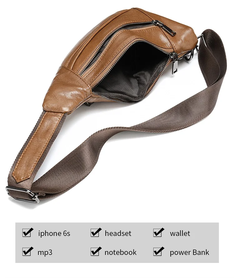 Echtes Leder Umhängetasche Für Herren Messenger Brusttasche_voghion.com