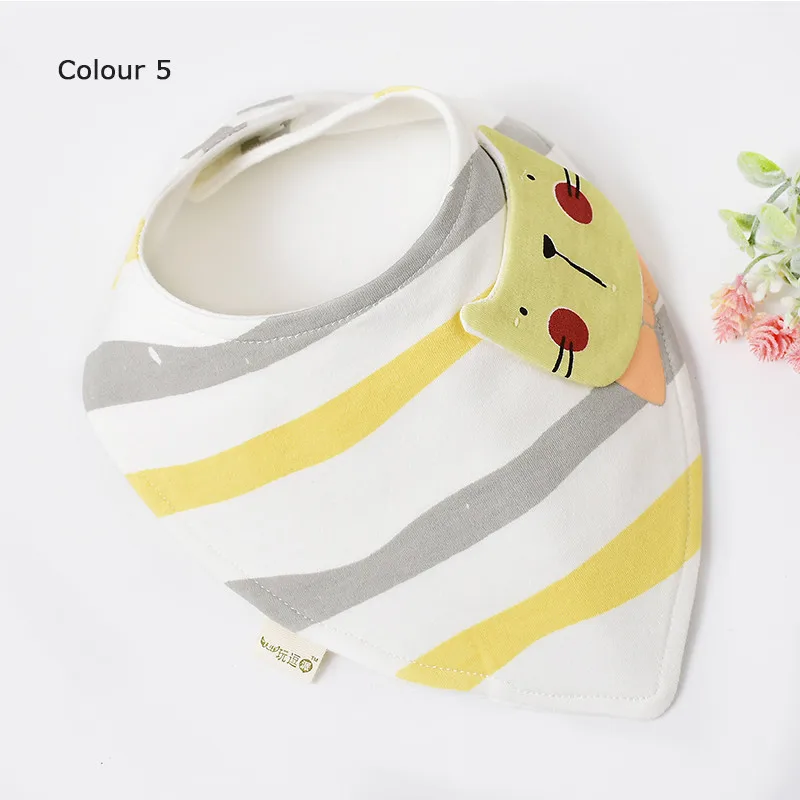 Cartoon Baby Triangle Bandana Bibs Newborn Boys Girls Absorbent Burp Cloths for Teething Lovely Printing Saliva Towel Adjustable - Цвет: color5
