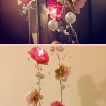 

LED Artificial Pearl Bead Light String Festival Wedding Home Decoration