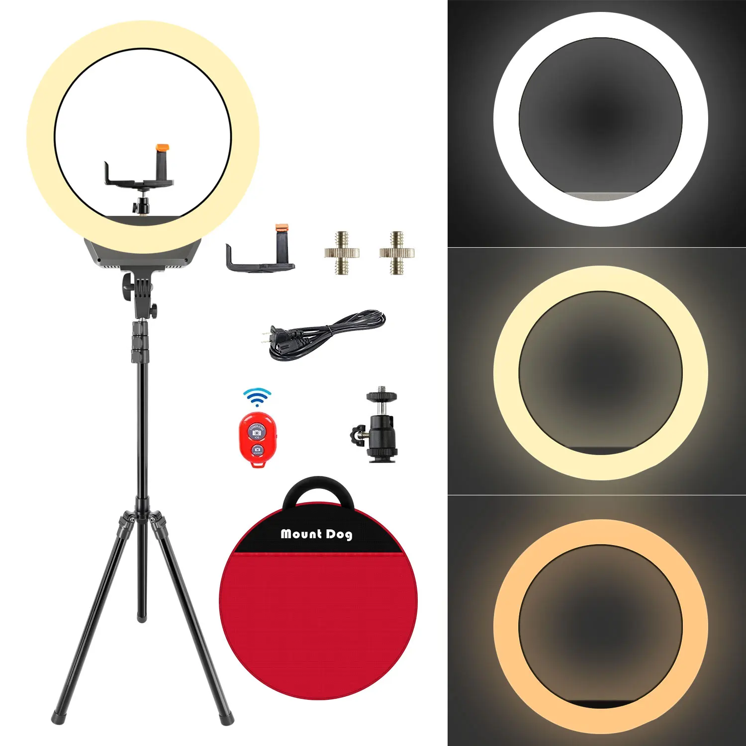 

16" YouTube Photography Ring Light Led Flashing Phone Lights Stand Bluetooth Remote Ring Lamp With 200CM Tripod Photo Studio VK