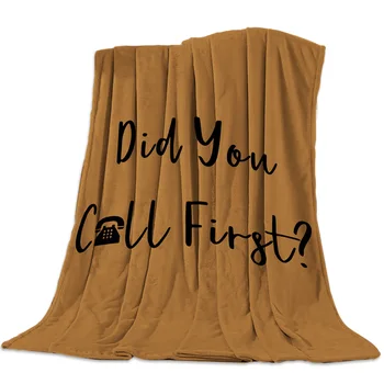 

Did You Call First Printed Flannel Blanket Soft Throw Blanket Machine Washable Blankets for Beds
