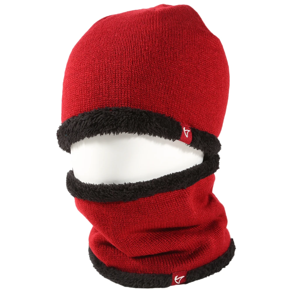 2 шт. зимняя шапка шарф Набор для женщин зимняя шапка теплый шарф шапка ветрозащитный шарф для наружного туризма кемпинг, катание на лыжах скейтборд