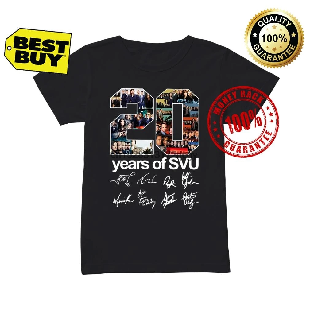 

Brand 20 Years Of Svu Signature Shirt Summer 2020 Men Short Sleeve T-Shirt