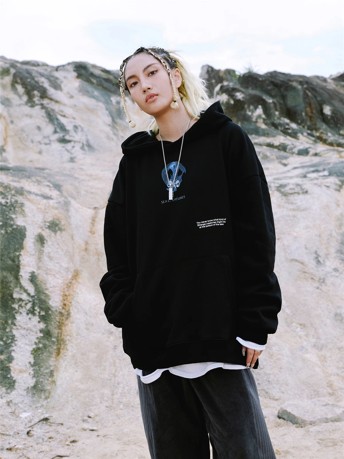 CoooColl 19FW уличная хип хоп толстовка мужская High street Kanye Новая мода лучшее качество глубокий морской житель толстовка с капюшоном