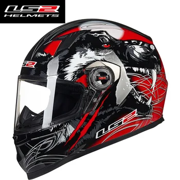 LS2-Casco de Moto de cara completa FF358 para hombre y mujer, Capacete ls2 con almohadillas interiores extraíbles, capacete de Moto