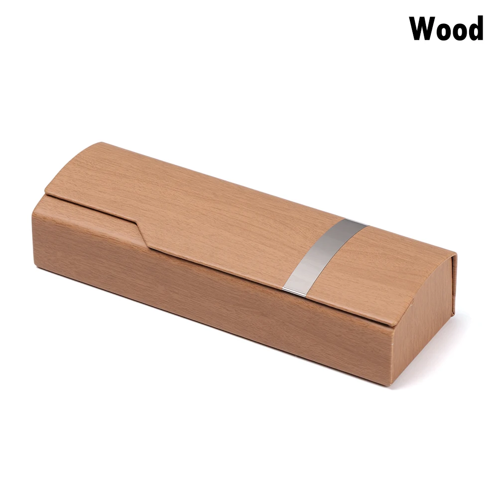wood Горячая Новинка 1 шт унисекс портативная коробка для очков Модные прямоугольные очки для чтения солнцезащитные очки защитный чехол Защита для очков - Цвет: wood