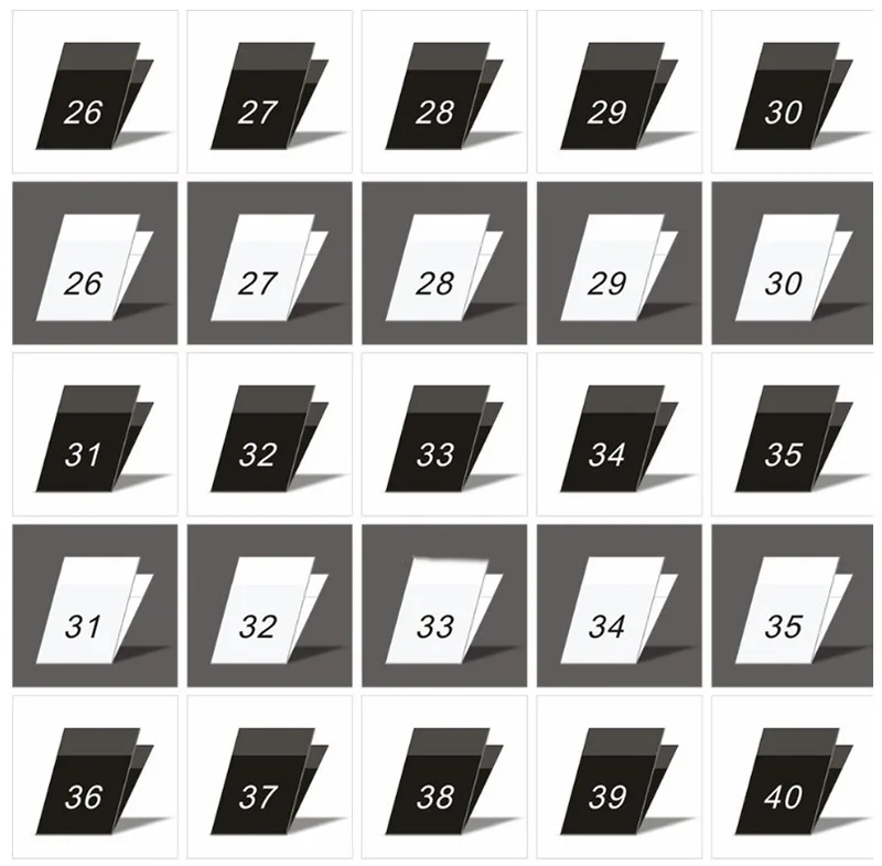 Description Picture 5 of item200pcs Size Labels for Garment Number 0-39 Size Black/White/ Polyester Woven Folded Labels Clothes Sewing Tags 35*12MM LB-036