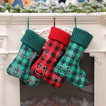 

2022 New Year Christmas Stocking Sack Tree Decorations Xmas Gifts Candy Bag Plush Stuffed Toys For Home Navidad Sock Child