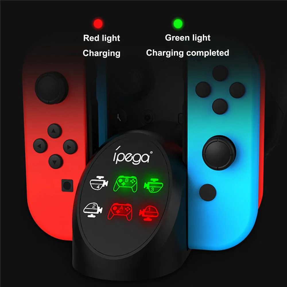 6 в 1 Подставка для зарядной док станции контроллеров Nintendo Switch Joy Con и NS Pro|Запасные