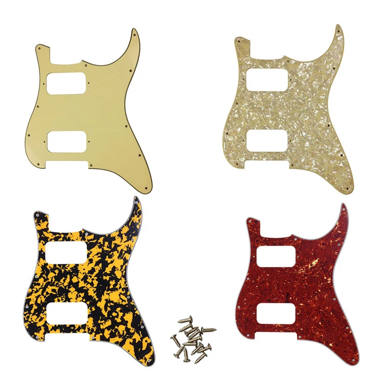 

Xin Yue Custom Guitar Parts For 7211 Screw Hole Standard St HH Humbuckers Guitar Pickguard No Control Holes Plate No Switch Hole