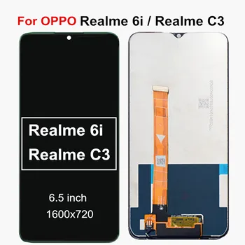 

6.5 inch For Oppo Realme 6i RMX2040 LCD Display Touch Panel Glass Screen Digitizer Assembly For Realme C3 RMX2027 lcd