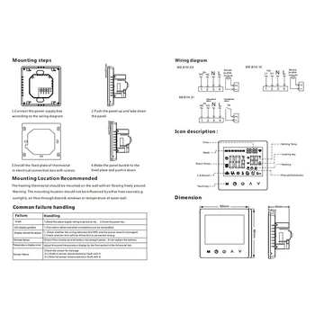 

Wireless Thermostat Smart APP Control Temperature Programmable AC 230V