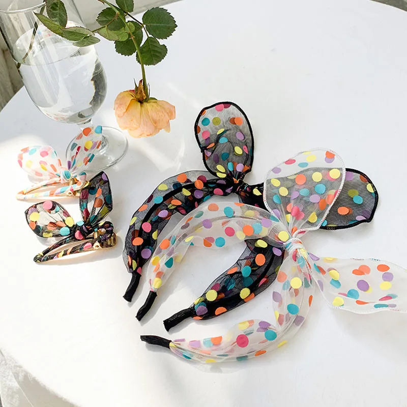 

Multi-layer Kids Hair Clip Beautiful HairPin Mesh Hair Bows for Girls Colorful Dot Hair Hoop Handmade Hairgrips Hair Accessories