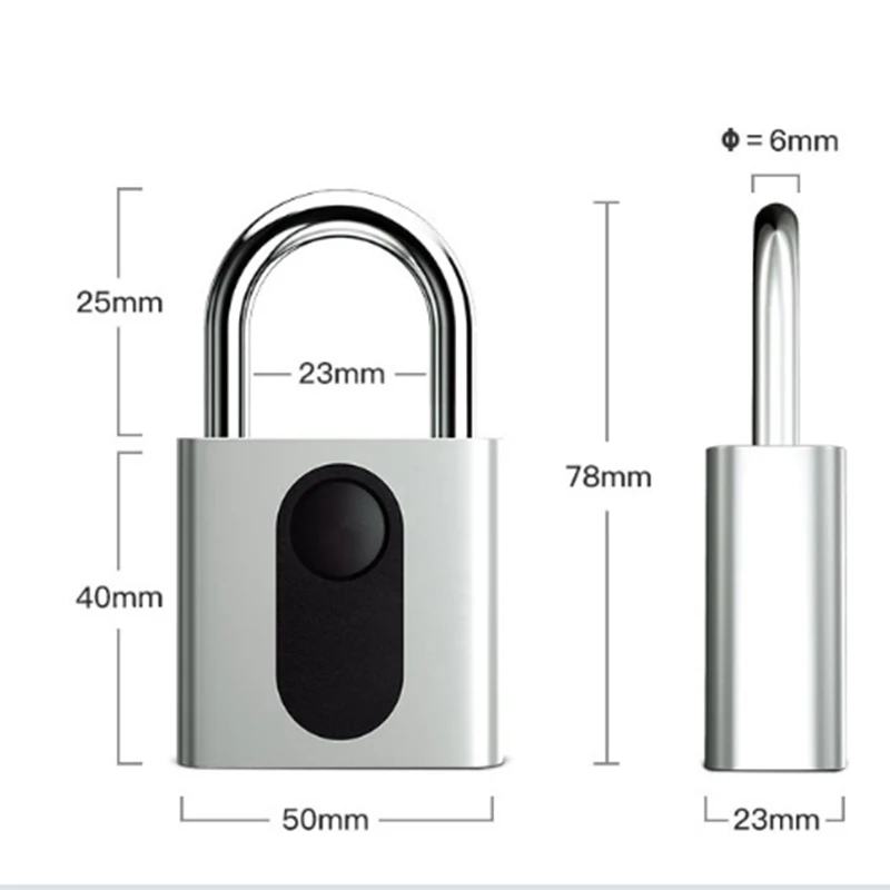 Умный Замок без ключа, отпечаток пальца, водонепроницаемый, USB, перезаряжаемый, отпечаток пальца, разблокировка, Противоугонный замок, замок для двери шкафа, багаж