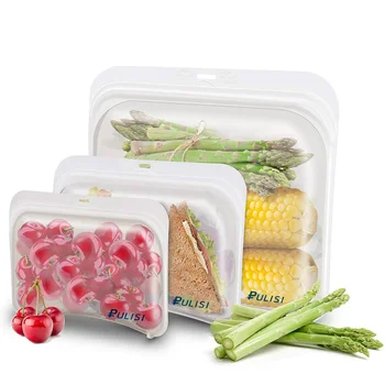 

Multifunctional Portable Food Grade Silicone Freshkeping Bag Kitchen High Temperature Resistant Fruit and Vegetable Freezing Bag