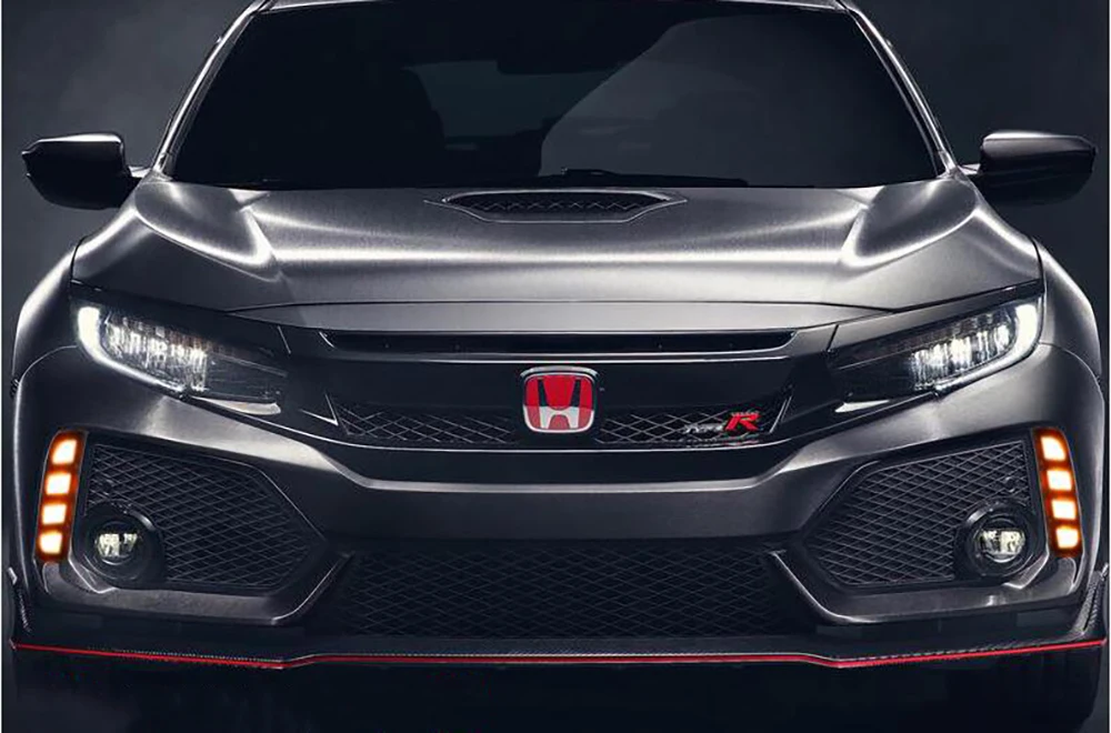 3 цвета СВЕТОДИОДНЫЙ дневной светильник DRL для Honda Civic type R дневной ходовой светильник с динамическим последовательный сигнал поворота