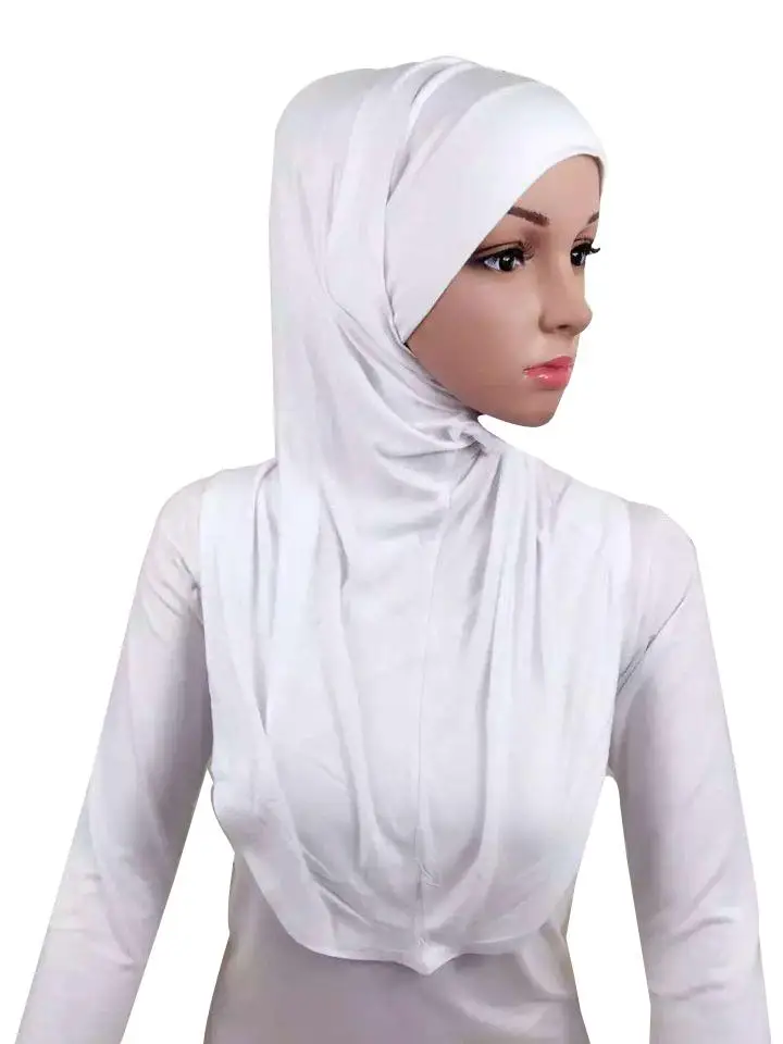 Комплекты мусульманский женский хиджаб шарф+ шапка головной убор исламский тюрбан шаль исламский молитвенный шейный платок нижнее белье платок Новинка