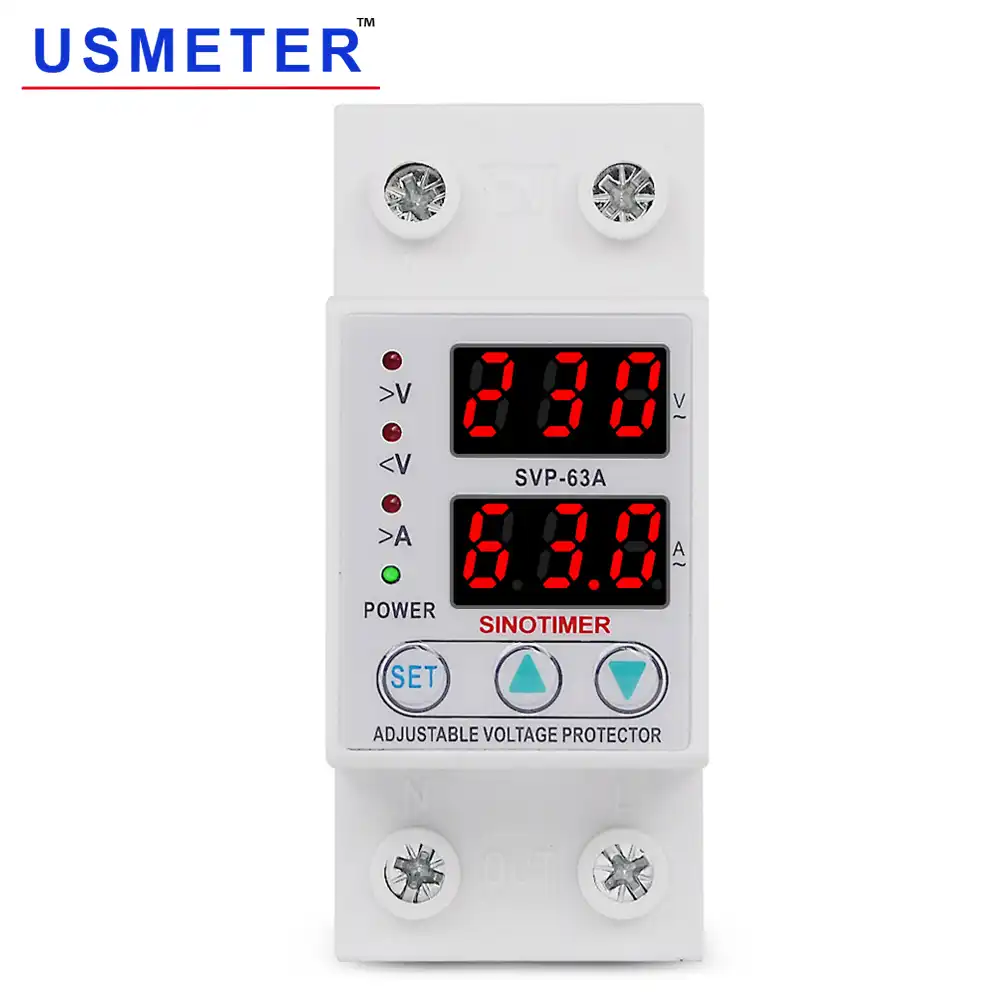SVP 916 Over Under Voltage Relay 63A Adjustable Voltage Protector with