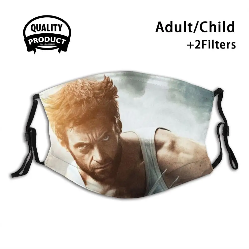 

Wolferin Fashion Mouth Masks Filter Adult Kids Face Mask Hugh Jackman Actor Hollywood