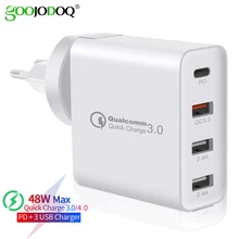 GOOJODOQ PD зарядное устройство 48 Вт USB быстрое зарядное устройство QC3.0 настенное зарядное устройство для iphone 11 XS Max Pro Apple iPad для samsung huawei Xiaomi Tablet