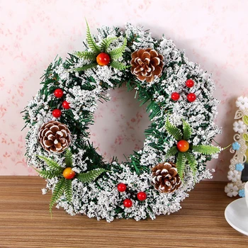

Christmas Decorations Ornaments Fireplace Pine Rattan Xmas Tree Garland Wreath