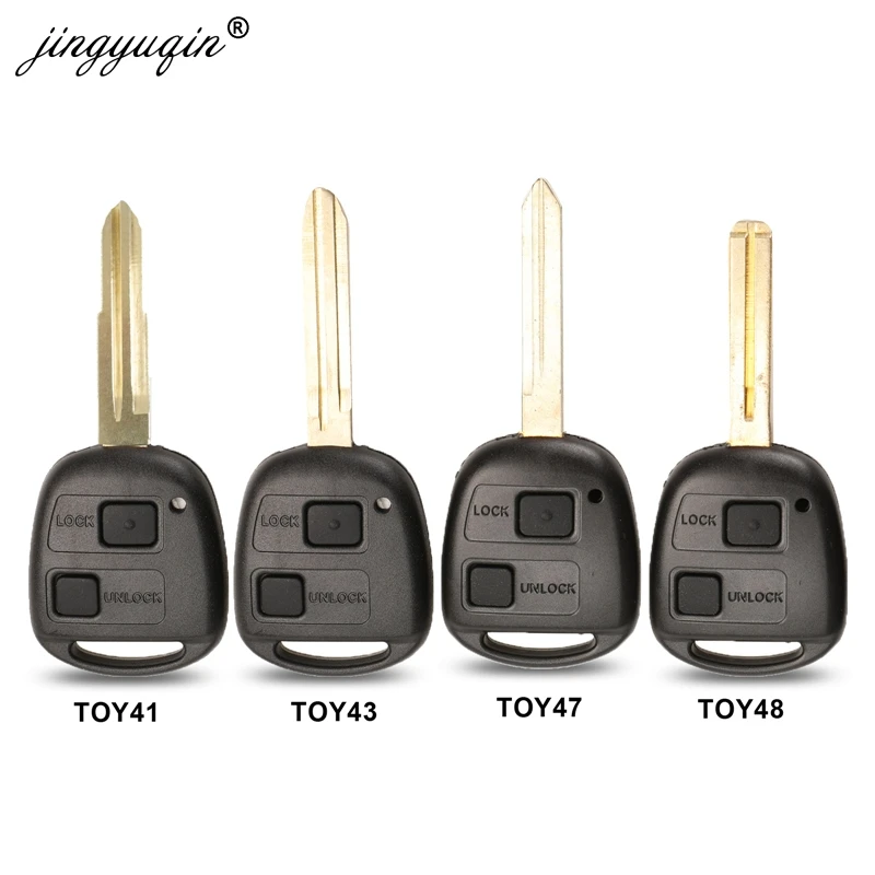 Jingyuqin 50 шт TOY40/ TOY41/ TOY43/ Toy47 Заготовка ключа замка зажигания автомобиля корпус для