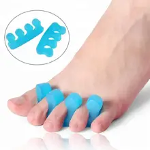 Синий силиконовый разделитель для пальцев ног с четырьмя носками, устройство для фиксации пальцев, устройство для удаления почерневки, коррекция накладных пальцев