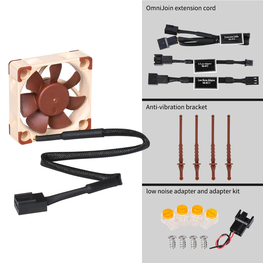 Noctua NF-A4x10 FLX вентилятор 5/12V 4010 вентилятор охлаждения вентилятор 40x40x10 мм 17,9 дБ(A) охлаждающий вентилятор радиатора для Ender 3 Pro 3D-принтеры Запчасти