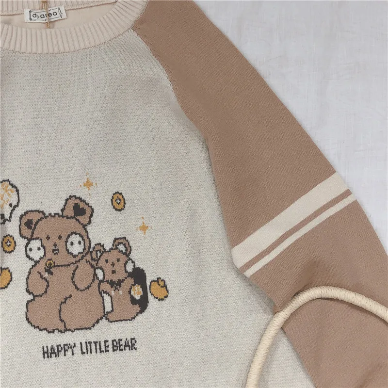 Autumn Winter Sweater Japanese Vintage Girl Small