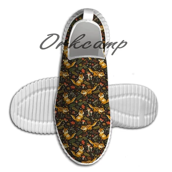 

Sport Running Shoes Two Cute Chipmunks in Autumn Backgroun Light Weight Walking Shoes Breathable Mesh Yoga Shoes