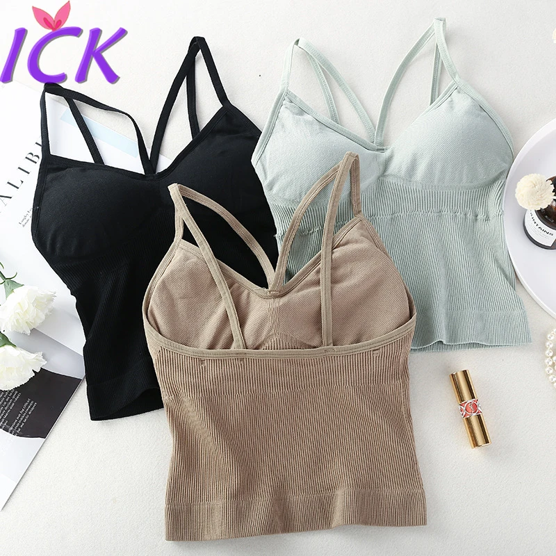 

Sexy Condole Belt Girl-wrapped Chest Breathable Sports Vest Short Breast Bra Push Up Bra Lingerie