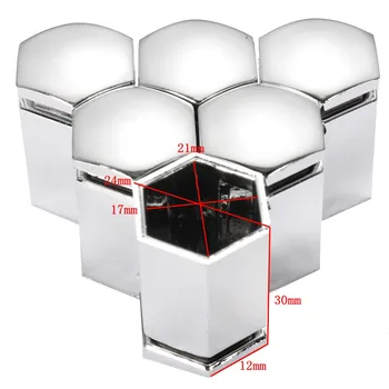 

20pcs/set 17mm 17x30mm Wheel Nut Cover Bolt Cap Protector For Vauxhall/Opel Romove Tool Key