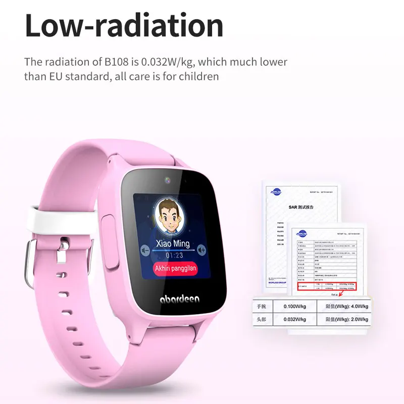 Abardeen B108 камерой смарт часы детские с gps трекер sim карта SOS водонепроницаемые умные часы для детей совместимые с IOS и Android