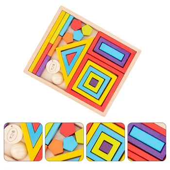 

1 Set Building Block Educational Toys Rainbow Geometric Toy Children Plaything