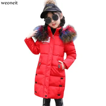 

Weoneit NEW Girl Winter Cotton-Padded Jacket Children's Fashion Coat Kids Outerwear Warm Down Jacket Children Girls Clothing