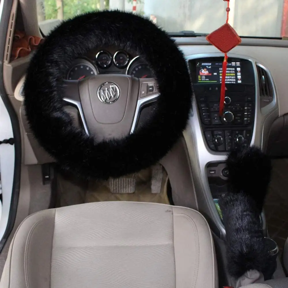 Car Steering Wheel Cover with Handbrake Cover & Gear Shift Cover Cxtiy Steering Wheel Fluffy Soft and Warm in Winter
Car Steering Wheel Cover with Handbrake Cover & Gear Shift Cover Cxtiy Steering Wheel Fluffy Soft and Warm in Winter