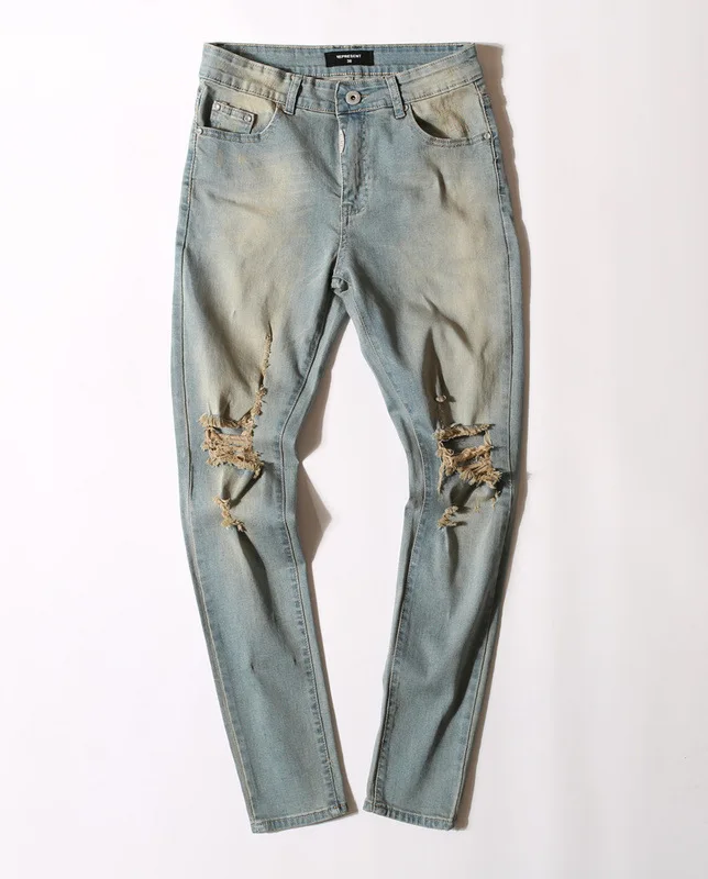 Джинсы для байкеров для мужчин, штаны с дырками в стиле хип-хоп, большие размеры 28-36, дизайнерские джинсы для мужчин, высококачественные