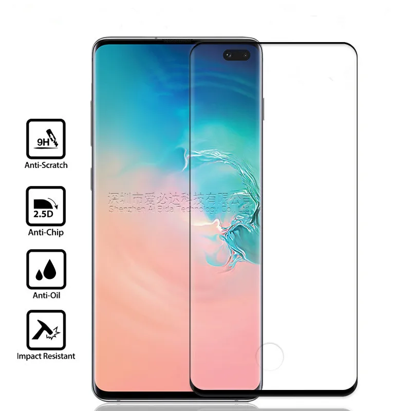 3D защитное закаленное стекло для Samsung Galaxy S10 S10plus S10e защита экрана прозрачная |