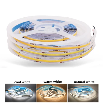 

DC24V 12V Super Brighter LED Strip Flexible COB LED Light Lamp For Home Decor Natural White / Cool White /Warm White