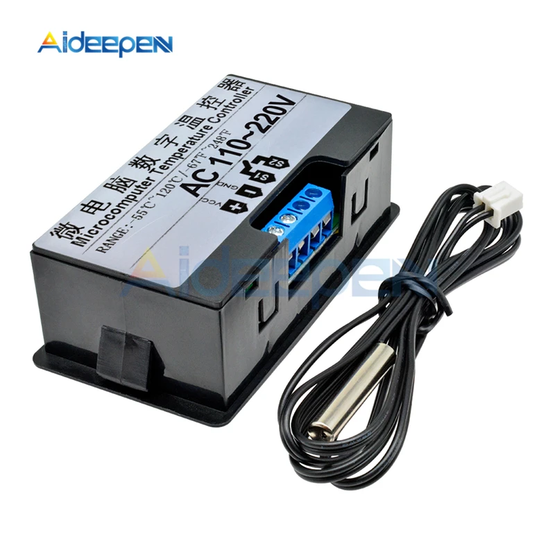 DC 12 V/24 V AC 110-220V W3231 светодиодный одинарный/двойной Дисплей цифровой Температура Управление; термостат Управление с NTC Сенсор зонд