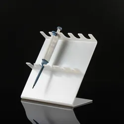 Support de Pipette en acrylique, en plexiglas blanc, en forme de Z, peut contenir jusqu'à 5 Pipettes à canal unique, épaisseur de 4 mm 