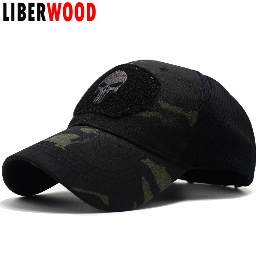 LIBERWOOD Multicam Operator Cap Bundles Skull Mesh Fitted Tactical Cap