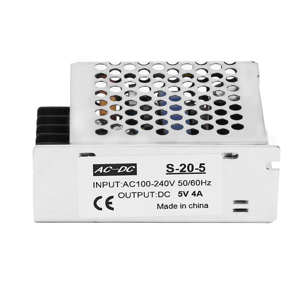 Professional DC 5V 4A Regulated Switching Power Supply Transformer 100-240V 50/60HZ AC to DC for LED Strip Light-0