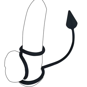 VETIRY Anal Plug with Penis Rings Pull Beads Cock Rings Men Erotic Toys Gay Climax Butt Plug Prostate Massage Sex Products 5