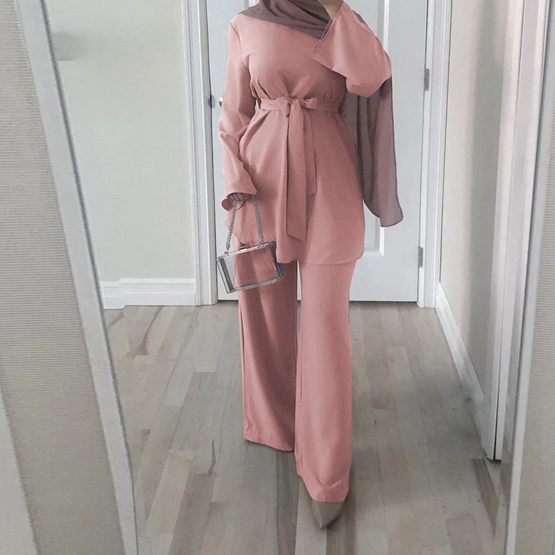 

Plus Size 2 Piece Set Women Ensemble Femme 2 Pieces Clothes Pink Outfit Two Piece Set Top And Pants Roupa Femininas Clothing Set