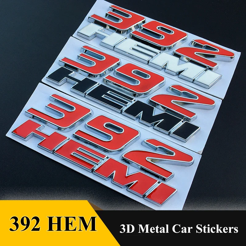 392 HEMI 3D металлический автомобиль Стикеры эмблемы автомобиля Средства для укладки