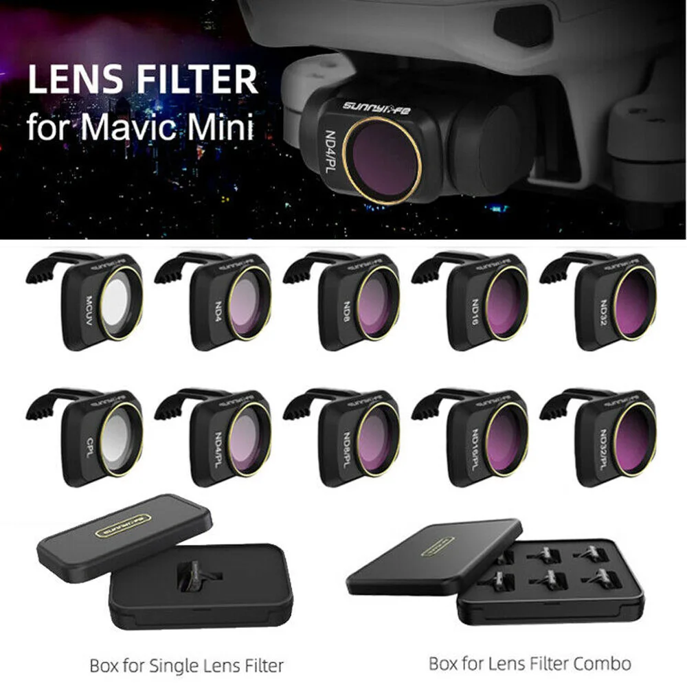 

0.76-0.8 Grams ND CPL NDPL MCUV Lens Filter For MAVIC Mini Camera Accessories Waterproof Bronzing Frame Gorgeous