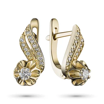 

Earrings in yellow gold with diamonds